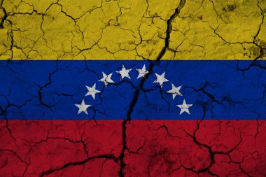 Arka planda Venezuela bayrağı var. Tasarımcı çözümleri kavramı.