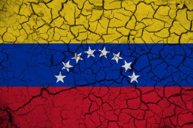 Arka planda Venezuela bayrağı var. Tasarımcı çözümleri kavramı.