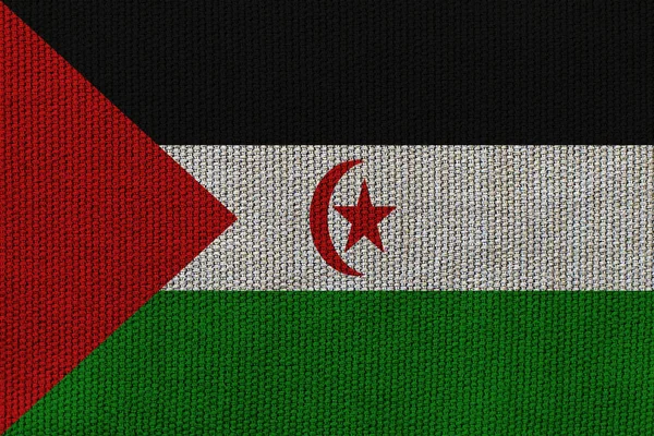 Westelijke Sahara Vlag Achtergrond Textuur Concept Voor Designer Oplossingen — Stockfoto