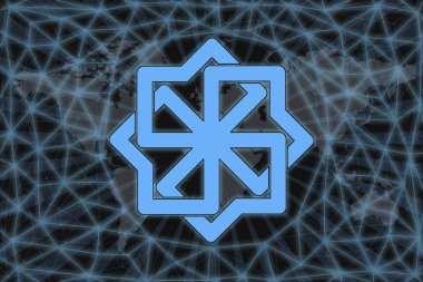 Altın sikke Cryptocurrency gram, ton, Yuvarlak karanlık bir arka plan üzerinde