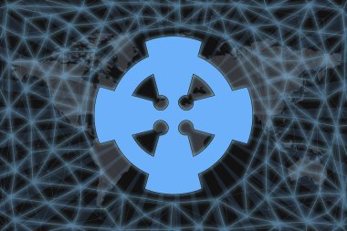 Altın sikke Cryptocurrency gram, ton, Yuvarlak karanlık bir arka plan üzerinde