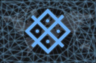 Altın sikke Cryptocurrency gram, ton, Yuvarlak karanlık bir arka plan üzerinde