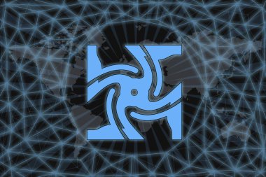 Altın sikke Cryptocurrency gram, ton, Yuvarlak karanlık bir arka plan üzerinde