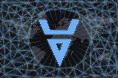 Altın sikke Cryptocurrency gram, ton, Yuvarlak karanlık bir arka plan üzerinde