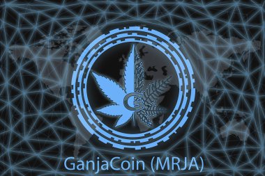 Altın sikke Cryptocurrency gram, ton, Yuvarlak karanlık bir arka plan üzerinde