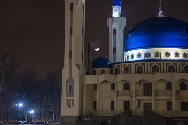 Maykop Muslim Mosque Russia Architecture Night Photography — Stock Photo, Image