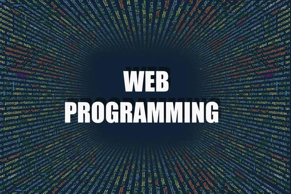 Terowongan Dari Kode Program Komputer Programmer Lines Code Java Script — Stok Foto