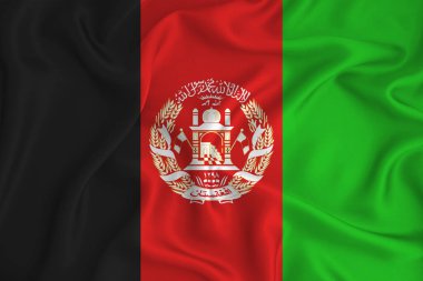 Arka planda bayrak var. Tasarımcı çözümleri kavramı.