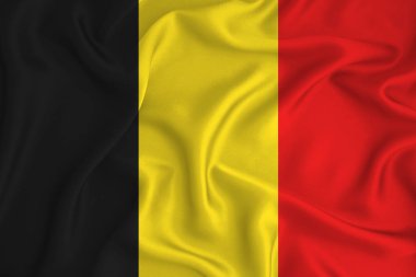 Arka planda Belçika bayrağı var. Tasarımcı çözümleri kavramı.