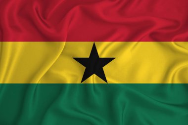 Arka planda Gana bayrağı var. Tasarımcı çözümleri kavramı.