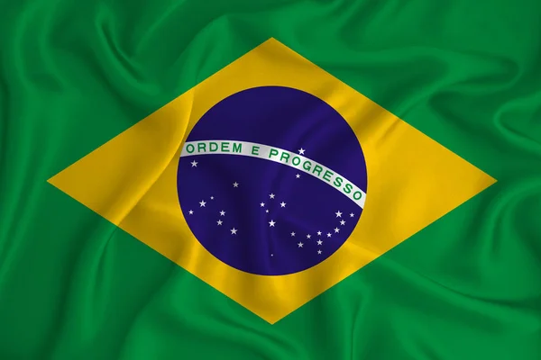 Brasilianische Flagge Auf Dem Hintergrund Textur Konzept Für Designerlösungen — Stockfoto
