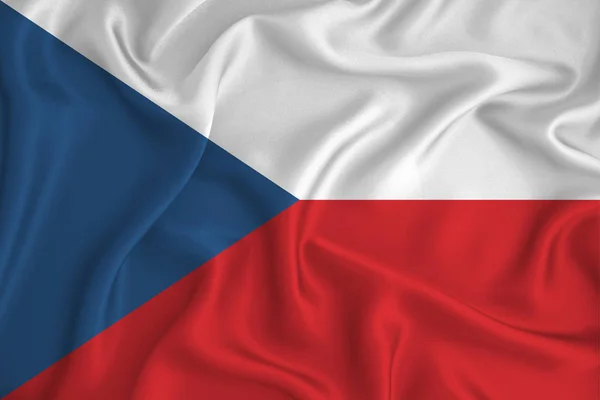背景纹理上的捷克国旗 设计者解决方案的概念 — 图库照片
