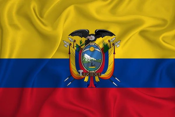 Ecuador Fahne Auf Der Hintergrundtextur Konzept Für Designerlösungen — Stockfoto