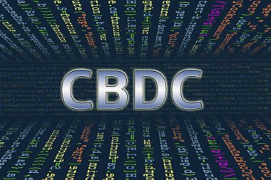 Bilgisayar programı kodundan bir tünel. Merkez Bankası dijital para birimi kavramı. Orta Kaynak Yazılım Kaynak Kodu: Cbdc