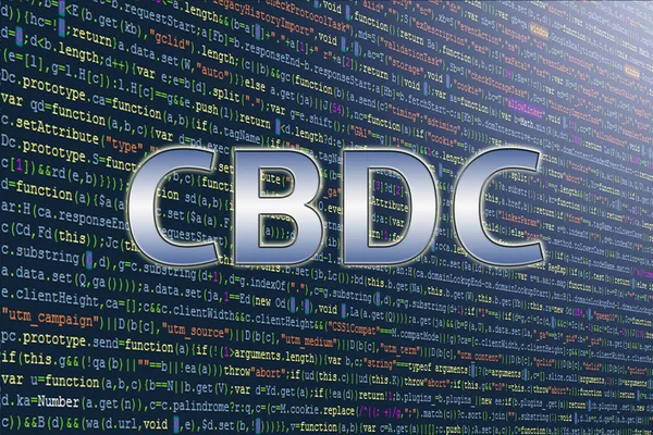 컴퓨터 프로그램 코드에서 터널을 만드는 중앙은행 디지털 Cbdc — 스톡 사진