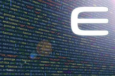 Yazılım Geliştirici Programı Kodu. Soyut bilgisayar programı kodu. Kod satırları, Javascript, CSS ve HTML. Hackleme kodlama konsepti. Yazılım için kaynak kod. Enjin Sikkesi (ENJ) şifreleme para birimi sembolü.