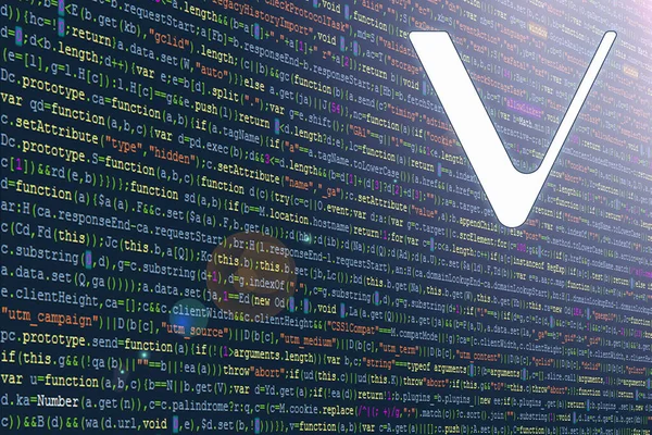 ソフトウェア開発者プログラムコード 抽象的なコンピュータプログラムコード コード Javascript Css Htmlの行 ハッキング コーディングの概念 ソフトウェアのソースコード Vechain — ストック写真