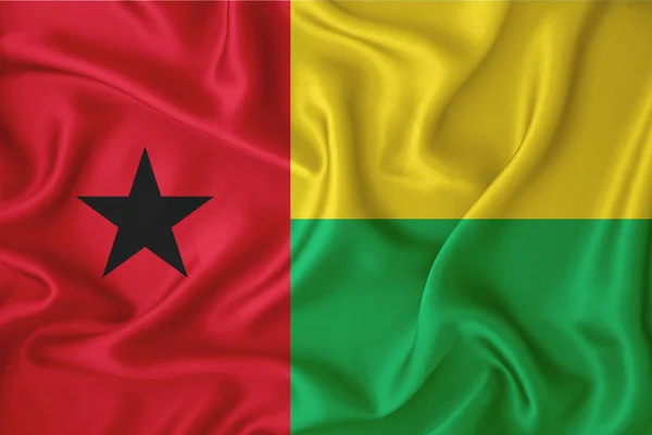 Arka Planda Gine Bissau Bayrağı Var Tasarımcı Çözümleri Kavramı — Stok fotoğraf
