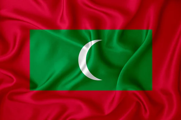 Σημαία Μαλδίβες Στην Υφή Φόντου Έννοια Για Σχεδιαστικές Λύσεις — Φωτογραφία Αρχείου