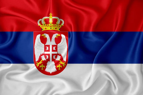 Serbian Flag Background Texture Concept Designer Solutions — Stock Photo, Image