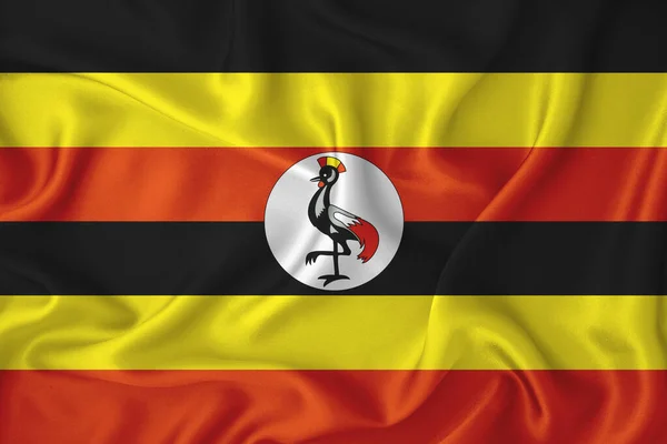 Flaga Ugandy Tle Tekstury Koncepcja Rozwiązań Projektowych — Zdjęcie stockowe