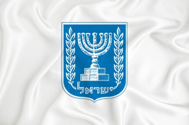 İsviçre arması olan gelişmekte olan beyaz bir bayrak. Ülke sembolü. İllüzyon. Orijinal ve basit arma resmi renklerde ve doğru oranlarda.