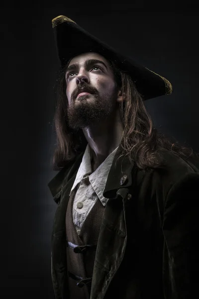 Retrato de un pirata medieval — Foto de Stock