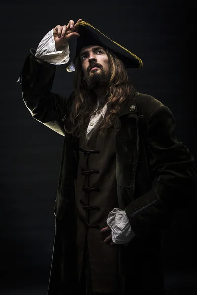 Retrato de um pirata medieval — Fotografia de Stock