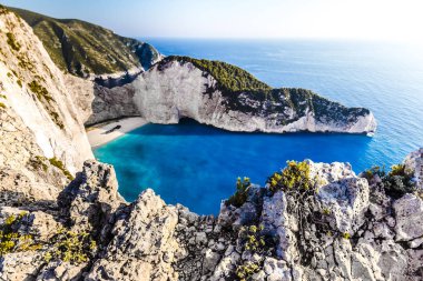 Navagio plaj Batığı ile