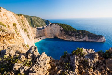 Navagio plaj Batığı ile