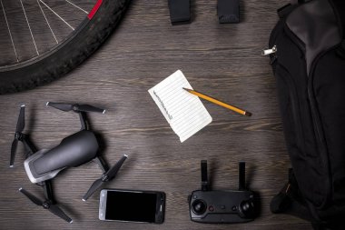 Drone ve bisiklet tekerleği