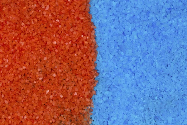 Blue and orange bath salts — Stock Photo, Image