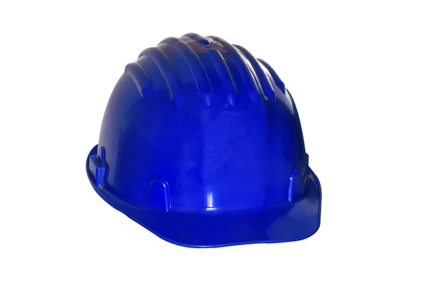 Casco de construcción azul — Foto de Stock