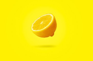 sliced lemon levitating clipart