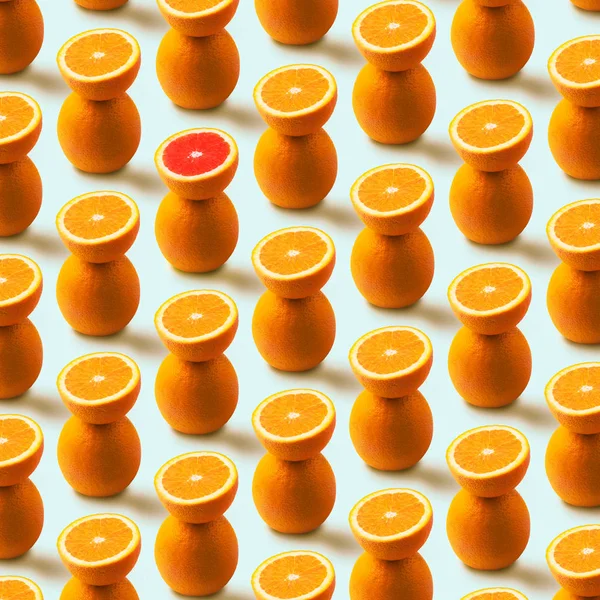 Conceito de ideia com frutas laranja — Fotografia de Stock