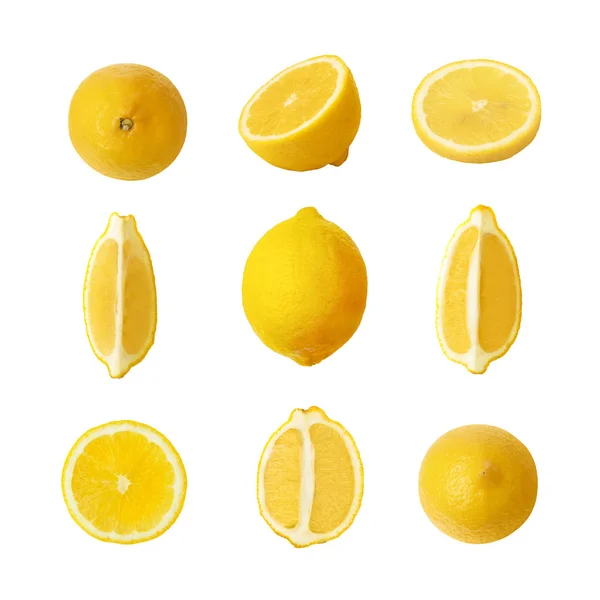 Συλλογή νωπών κίτρινων λεμονιών — Φωτογραφία Αρχείου