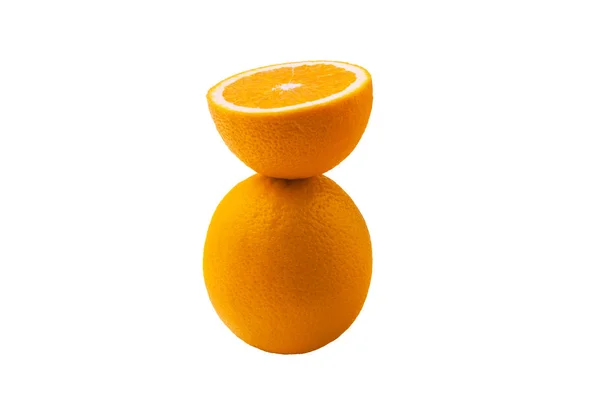 Orangenscheiben isoliert — Stockfoto
