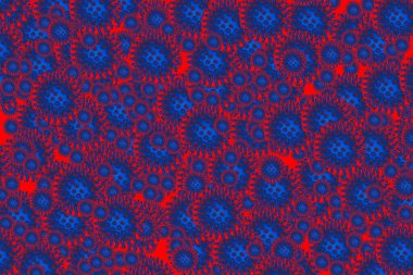 Bakteri virüsü veya mikroorganizma hücreleri mikroskop altında, arkaplan resmi