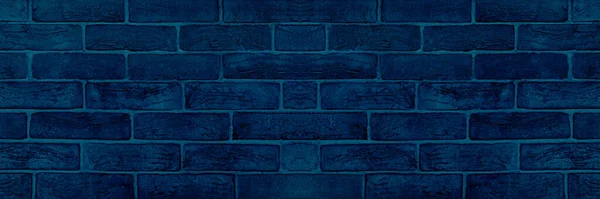 Imagen Pared Ladrillo Azul Imagen Panorámica — Foto de Stock