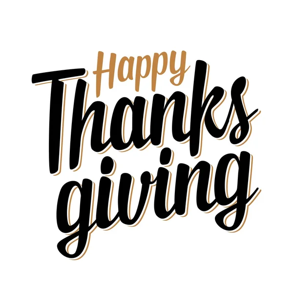 Thanksgiving day lettering. — Stock Vector