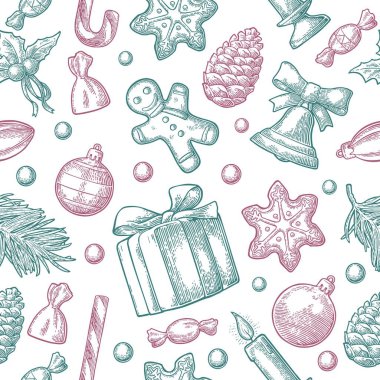 Mutlu Noeller ve mutlu yeni yıl poster için seamless modeli.