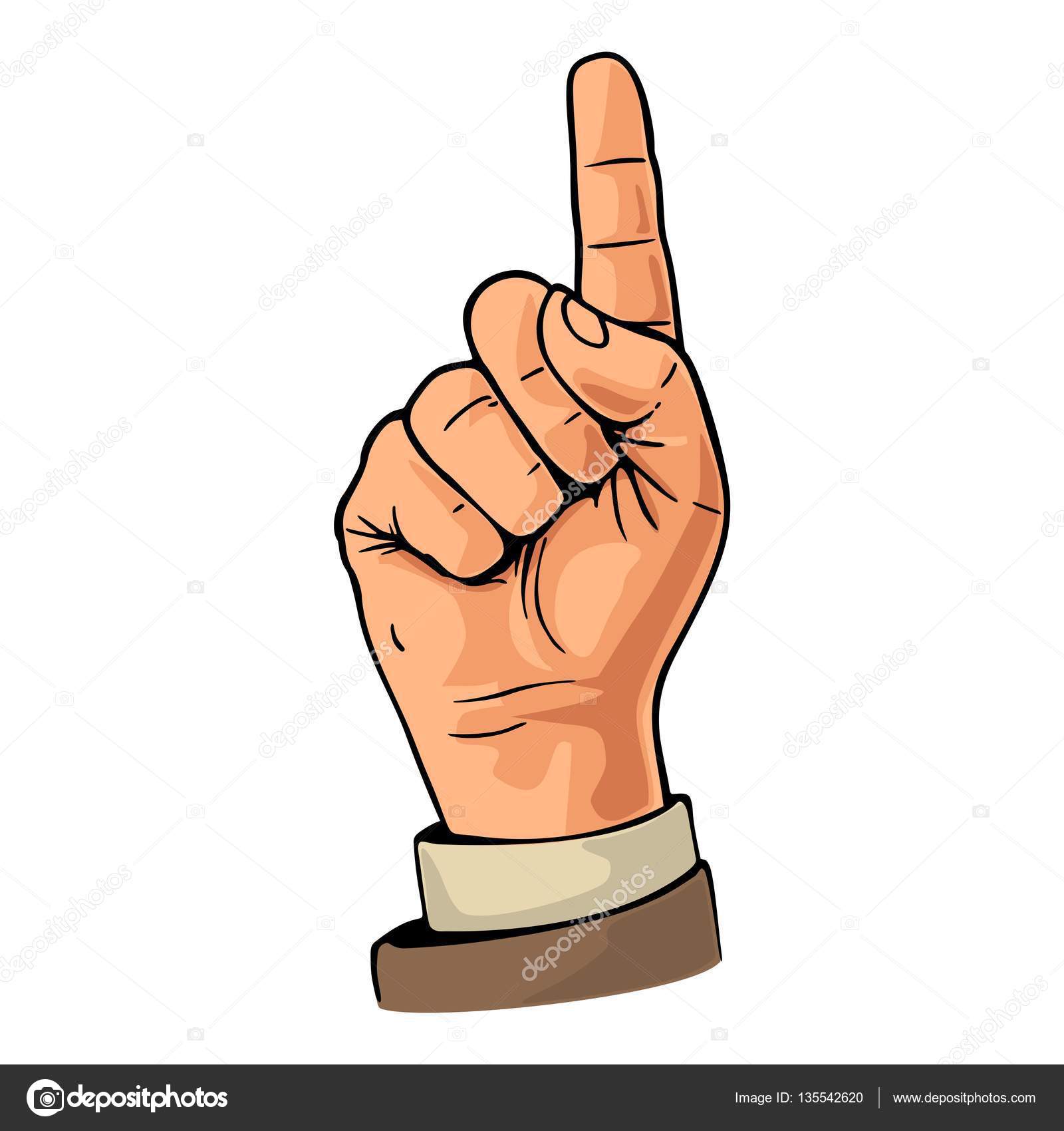 Finger sign number one Cut Out Stock Images & Pictures - Alamy