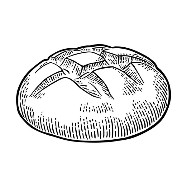 Loaf of bread. Vector black hand drawn vintage engraving — Stock Vector