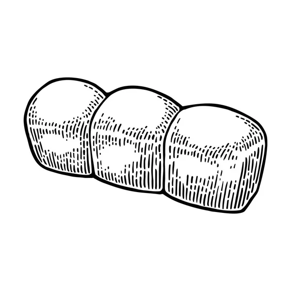 Loaf of bread. Vector black hand drawn vintage engraving — Stock Vector