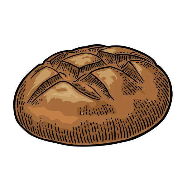Loaf of bread. Vector black hand drawn vintage engraving — Stock Vector