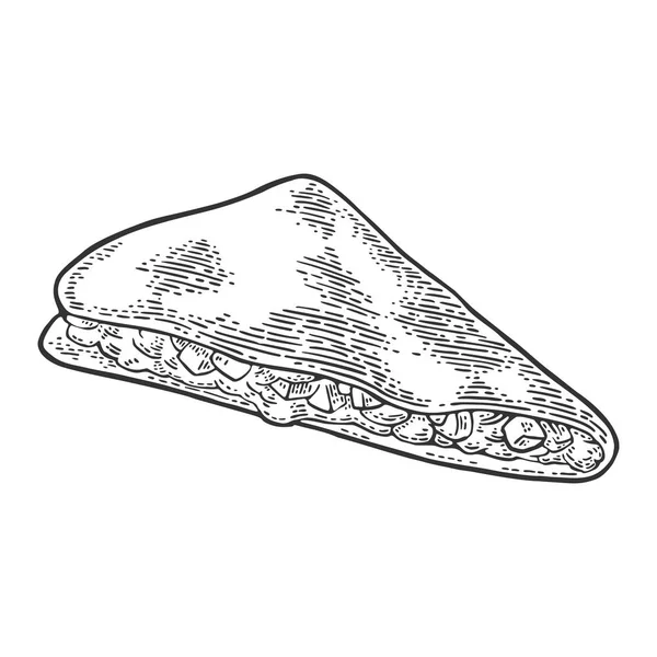 Quesadilla - mexikansk traditionell mat. Vector vintage gravyr — Stock vektor