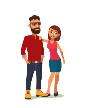 Beyaz Romantik Çift aşık.