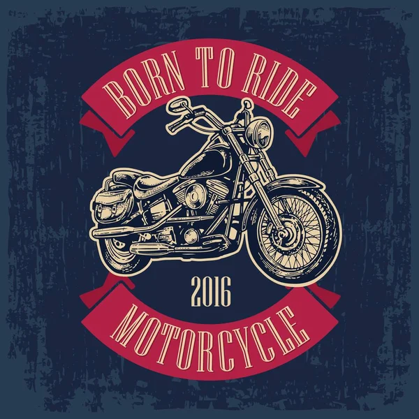 Motocykl. Wektor wygrawerowanym ilustracja — Wektor stockowy