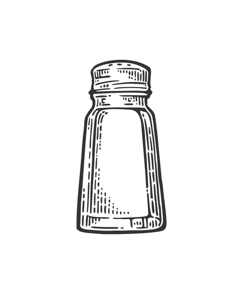 Zout shaker. Vintage zwarte vectorillustratie gravure — Stockvector