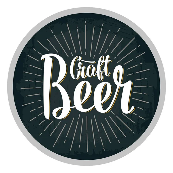 Letras del festival de la cerveza con rayos. Vector grabado vintage ilustración — Vector de stock